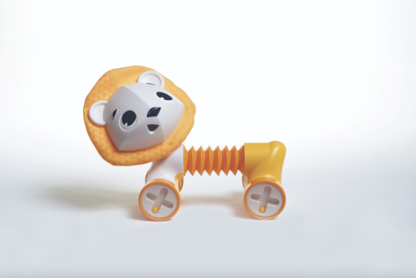 TINY LOVE – TINY ROLLING TOY – LEONARDO THE LION | 3 months + Babies | Cognition Developing Flexible Toys | Orange